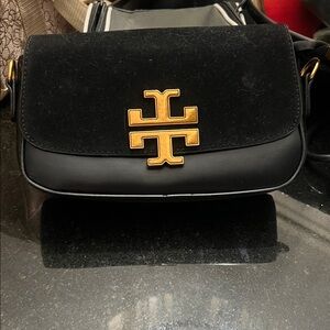 Tory Burch Black Crossbody with Gold Logo